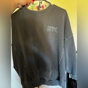 Gray oversized sweater